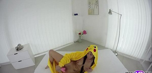  Hot pokemon babe Nicole Love solo VR porn movie